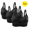 thumbnail image 1 of Bras for Women, 3PC Womans Solid Color Daily Bra Without Steel Ring Gathering Bras, 1 of 3