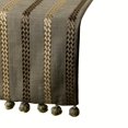 thumbnail image 2 of Le HomeCentric Linen Table Runner 14 '' x 36 '' Taupe vert lin avec broderie & pompons, 2 of 4