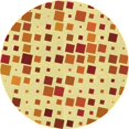 thumbnail image 1 of Ahgly Company Tapis d'Intérieur Ronds Transitionnels Orange Lavables à la Machine, 6 Pieds Rond, 1 of 7