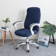 thumbnail image 2 of ORUYROP Office Chair Cover Water Resistant Navy Stretch Jacquard Computer Chair Slipcover for Armrest Chairs L, 2 of 7