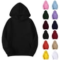 thumbnail image 3 of Women's Slim Pullover Hoodies - Artificial Short Velvet Sweaters, Long Sleeve with Pockets, Suitable for Winter and Fall, 95% Polyester, Multiple Sizes, 3 of 6