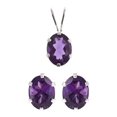 thumbnail image 1 of St. Silver Amethyst Earrings Pendant set, 1 of 2