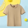 thumbnail image 2 of FAIWAD Unisexe Garçons Filles T-Shirts à Manches Courtes Tout-Petits Bébé Col Rond Été Coton Couleur Unie T-Shirts, 2 of 3