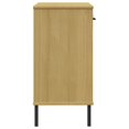 thumbnail image 4 of vidaXL Armoire Console avec Pieds en Métal Brun Bois Massif Pin OSLO, 4 of 5