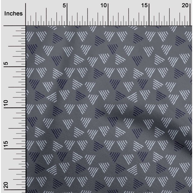 oneOone Cotton Flex Fabric Triangle Block Print Sewing Fabric BTY 40 Inch Wide