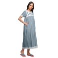 thumbnail image 2 of Moomaya Chemise de Nuit Maxi Boutonnée à Manches Courtes Imprimée pour Femmes en Coton, 2 of 5