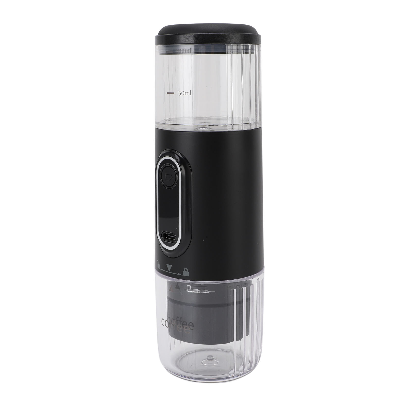 Cafetière Portable, Autochauffante, Machine à Café à Capsules Portative Rechargeable Type C, Capsules de Café Moulu, 100 ml, Pression Stable, Batterie 2500 mAh
