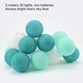thumbnail image 1 of Light Ball Cotton Decoration String Light Hanging String Lamp for Party Wedding  3pcs Batteries  Flashing  Green, 1 of 10