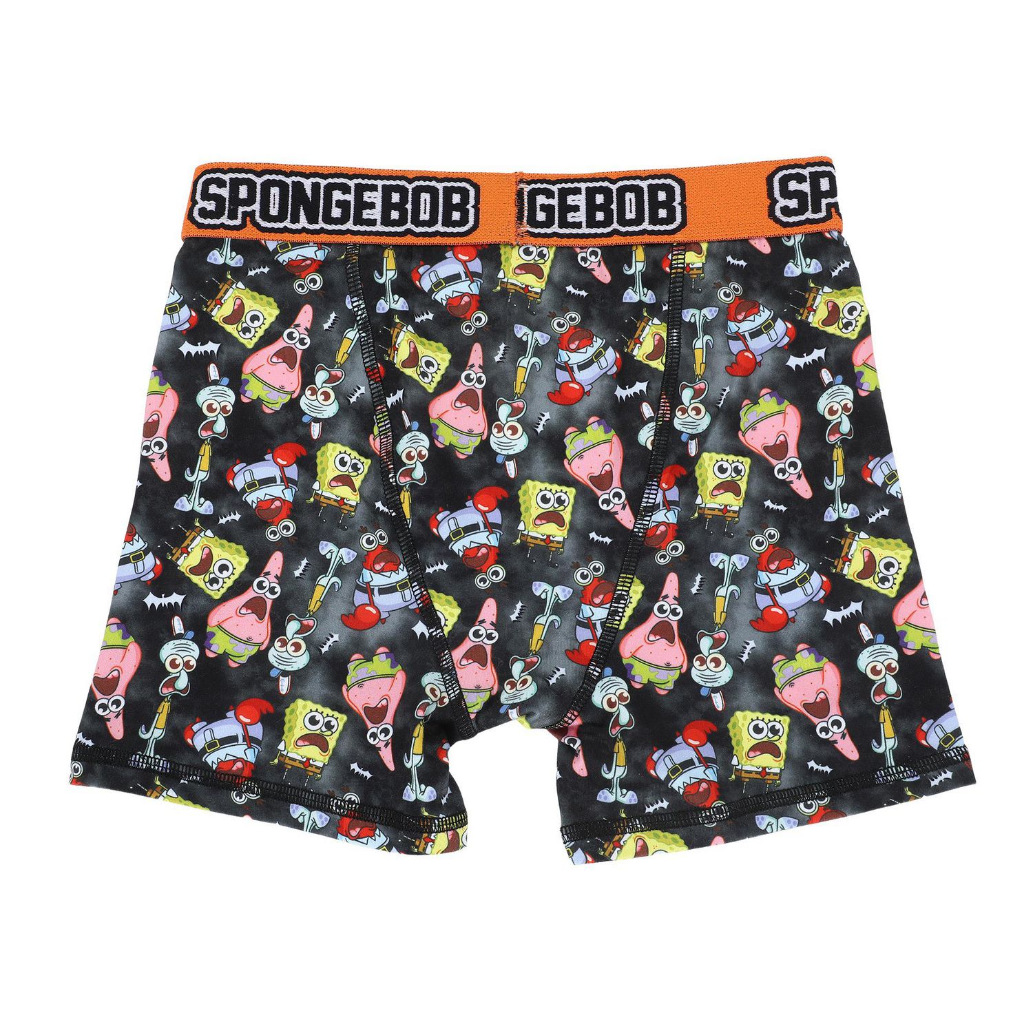 SpongeBob SquarePants Boys' Halloween Zombie & Mummy Graphic Boxer Briefs, 2-Pack
