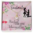 thumbnail image 3 of À Ma Petite Amie SoulMate Séduisante Ruban Collier Message Carte, 3 of 7