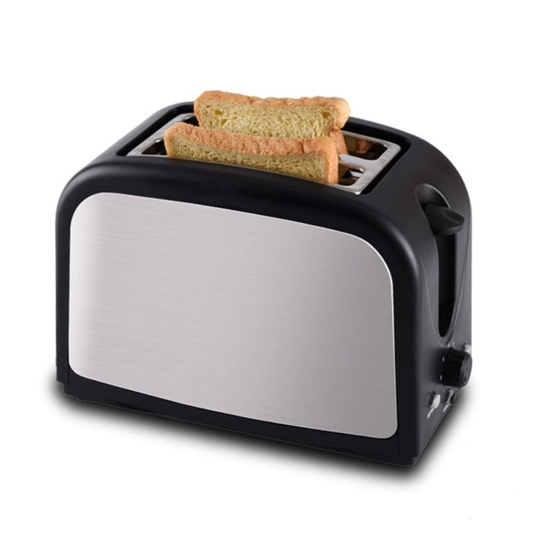 220v 800w Household Toaster 7 Levels Settings Home Breakfast Machine with 2 Slots Silver Gray EU Plug