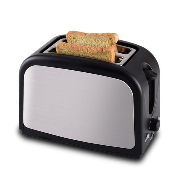 220v 800w Household Toaster 7 Levels Settings Home Breakfast Machine with 2 Slots Silver Gray EU Plug