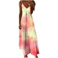 thumbnail image 2 of Ovzne Robes pour Femmes Robe Femmes Été Décontractée Plissée Imprimée Camis Sans Manches à Col en V Robe Femmes Robe Imprimée Liquidation, 2 of 5