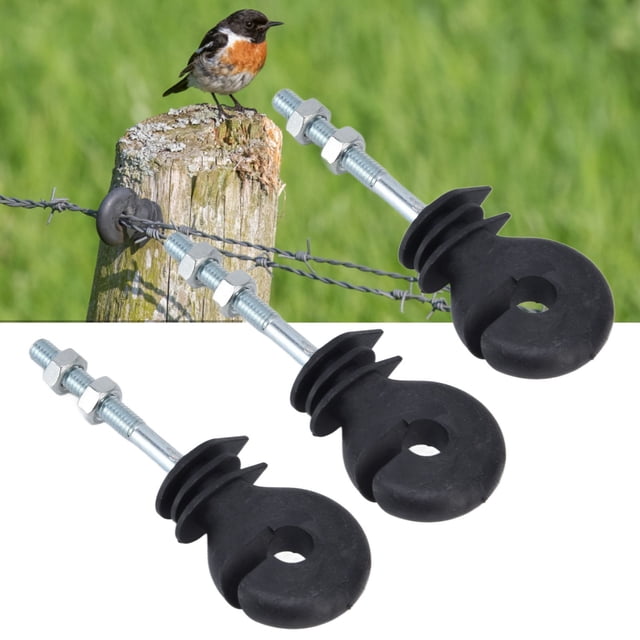 Electric Fence Insulator, Fence Insulation Nail M6 Rainproof 50Pcs High Resistance for Farm