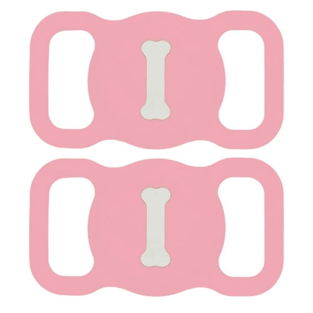 EIMELI 2Pcs Silicone Support de Protection Portable Anti-Perdu Tracker Compatible pour AirTag et Collier pour Animaux de Compagnie