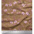 thumbnail image 1 of Soimoi Rayon Fabric Leaves & Azalea Floral Print Fabric by Yard 56 Inch Wide, 1 of 3