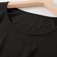 thumbnail image 4 of Yuyuzo Chemises de Nuit pour Femmes à Manches Courtes, Robes de Détente et de Sommeil, Amples, Basiques, Unies, Col Ras du Cou, T-Shirts Confortables, Nuisette, 4 of 6