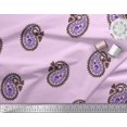 thumbnail image 2 of Soimoi Velvet Fabric Paisley Block Decor Fabric Printed Yard 58 Inch Wide, 2 of 3