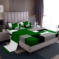 thumbnail image 1 of Erosebridal Futuristic Square Full Sheet Sets, Modern Fashion Bedding Full Size, Geometry Stripes Decor, 1 of 7