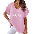 thumbnail image 2 of LSLJS T-shirts à Col en V pour Femmes Mode Confortable Blouses Féminines Hauts, Débardeurs pour Femmes, 2 of 6