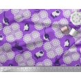 thumbnail image 3 of Soimoi Georgette Viscose Fabric Floral & Cat Animal Fabric Prints by Yard 42 Inch Wide, 3 of 3