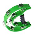 thumbnail image 2 of Hand Tambourine, Hand Bell Double Row Metal Jingles Percussion Instrument Bell Tambourine for  Party Holiday Karaoke, 2 of 8