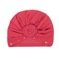 thumbnail image 2 of Knot Turban Hijab Ethnique Bonnet Solide Couvre-Chef Dames Musulman Couleur Mode Foulard Réglable Coiffure Accessoires Perte Bonnet Casquettes Rose Rouge, 2 of 6