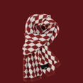 thumbnail image 1 of Christmas Tree Pattern Knit Scarf Retro Red Warm Thick Scarf Autumn Winter Coldproof Decoration Neck Guard Scarf Ladies Christmas Gift, 1 of 6