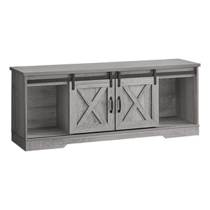 Monarch Specialties Tv Stand, 60 Inch, Console, Media Entertainment Center, Storage Cabinet, Living Room, Bedroom, Laminate, Grey, Transitional