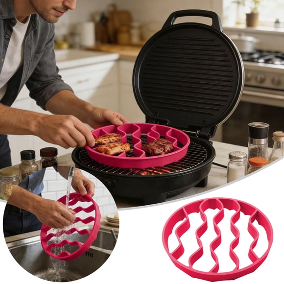 Silicone Roasting Rack Oval Heat Cooking Rack Dishwasher Microwave