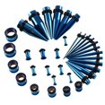 thumbnail image 2 of 36 Pcs Jauges d'Oreille Kit d'Étirement Bouchons Coniques 14G-00G Rallonges Bleu Foncé, 2 of 8