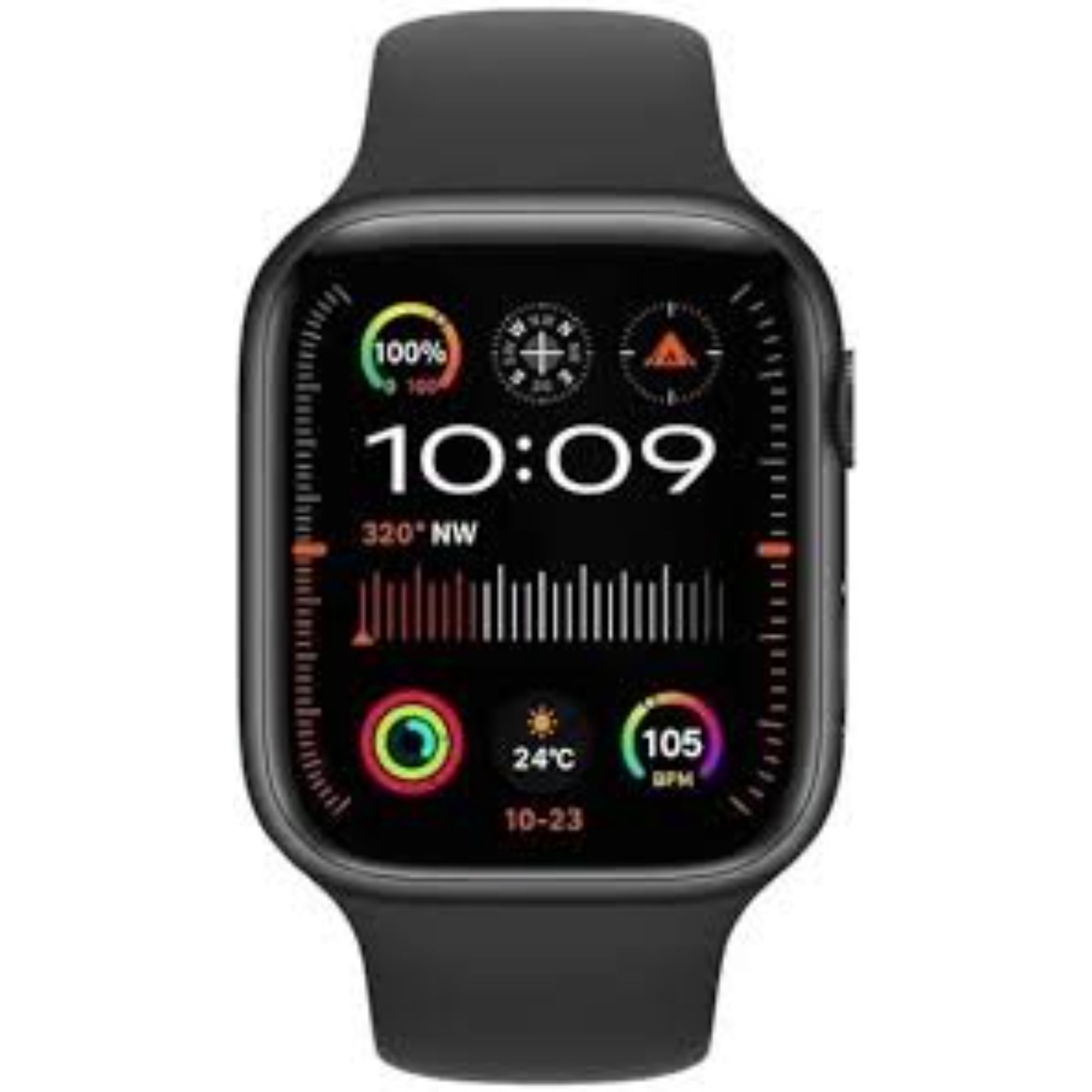 Refurbished Hello Watch 3 Plus Smartwatch 49mm Bluetooth Calling Compass Photo Album AMOLED Screen Smartwatch, Black