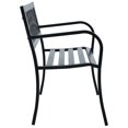 thumbnail image 2 of vidaXL Banc de Jardin 125 cm Acier Noir, 2 of 5