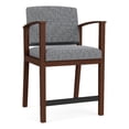 thumbnail image 1 of Pemberly Row Chaise de Réception à Dossier Haut en Noyer/gris Adler en Flanelle Gris, 1 of 3