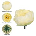 thumbnail image 4 of Unique Bargains Artificial Flower Head Fake Flowers Heads Bulk Silk Peony Heads Simulation Flower Lemon 15 Pcs, 4 of 6