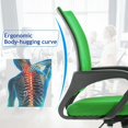 thumbnail image 2 of Dkelincs Mesh Office Chair - Computer Desk Chair with 360° Casters and Armrest, Green, 2 of 7
