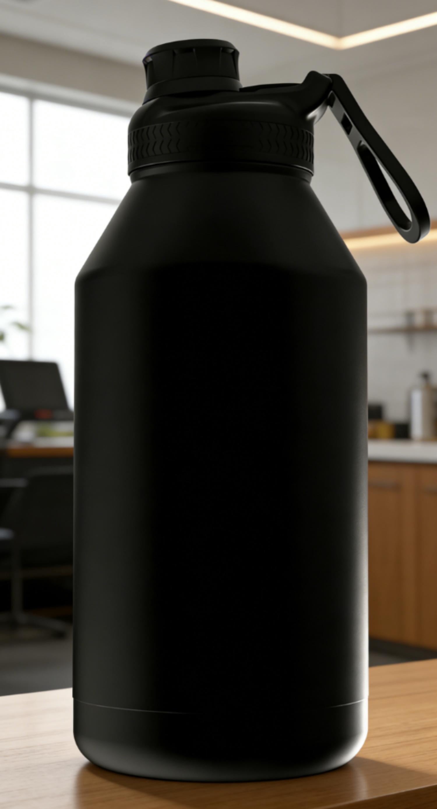 Mainstays 64 oz noir multi-taille en acier inoxydable coupe SS304 à l'intérieur + SS201 à l'extérieur, PP, silicone