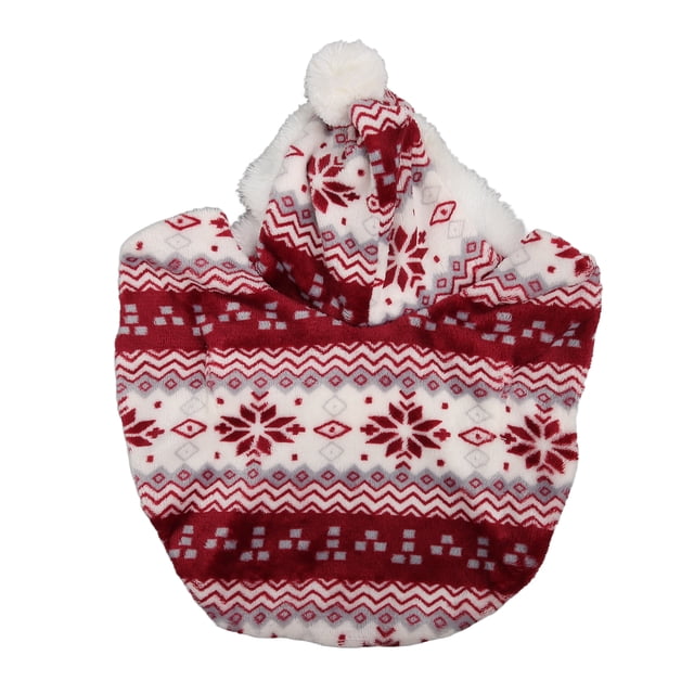 Bonnet Chaud pour Chien, Manteau de Noël à Capuche Mignon pour Chat pour l'Automne Rouge M