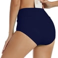 thumbnail image 4 of B91xZ Women's High Waisted Swim Bottom Mid Rise String Bathing Suits Bottom,Dark Blue M, 4 of 4