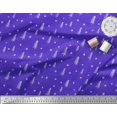 thumbnail image 3 of Soimoi Blue Rayon Fabric Asterisk & Snow Nature Print Fabric by Yard 56 Inch Wide, 3 of 5