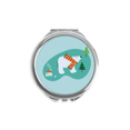 thumbnail image 1 of Cartoon Bear Animal Hand Compact Mirror Round Portable Pocket Glass, 1 of 3