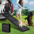 thumbnail image 1 of BeesClover Foldable Dog Ramp for Cars & Trucks | Quad-Fold Non-Slip Pet Ramp | Portable SUV Ramp for Large Dogs & Seniors | Safe Easy Access Heavy-Duty Travel Solution, 1 of 7