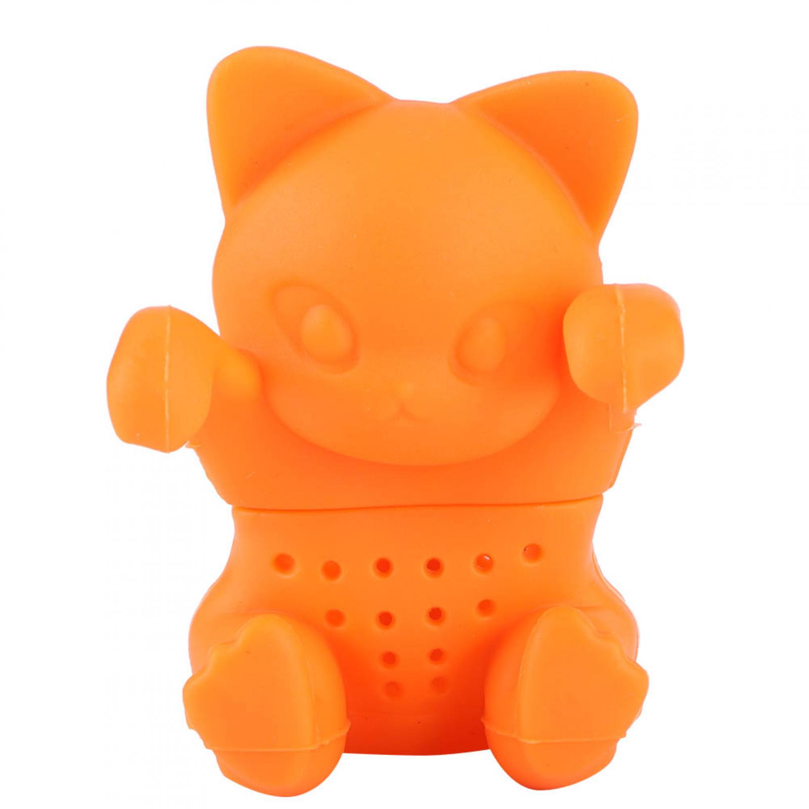 Thé en Forme de Chat Infuseur de Feuilles de Thé en Vrac Plus Raide Mignon Filtre à Feuilles de Thé en Vrac Filtre Infuseur de Thé en Silicone Réutilisable de Qualité Alimentaire Accessoire pour le Bureau à Domicile