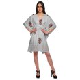thumbnail image 2 of Moomaya Cutwork Lace Beach Kaftan For Women Printed Bikini Caftan Plus Size, 2 of 4