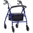 thumbnail image 1 of HOMCOM Adjustable Aluminum Rollator Fold Drive Medical Wheelchair W/ Bag, 1 of 10