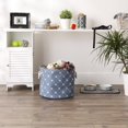 thumbnail image 4 of Design Imports CAMZ14227 Polyester Trellis Paw Round Pet Bin, Stonewash Blue - Medium, 4 of 4