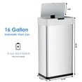 thumbnail image 3 of Pirecart 16 Gallon Automatic Trash Can, Motion Sensor Kitchen Trash Can Stainless Steel Smart Bin for Home Office, 3 of 9