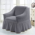 thumbnail image 1 of Stretch Wing Chair Slipcovers,Pleated Ruffled Skirt Armchair Slipcover,Stretch Slipcovers for Sofa,Seersucker Armchair Covers with Skirt Ruffle,Living Room Sofa Slipcover Furniture Protector, 1 of 8