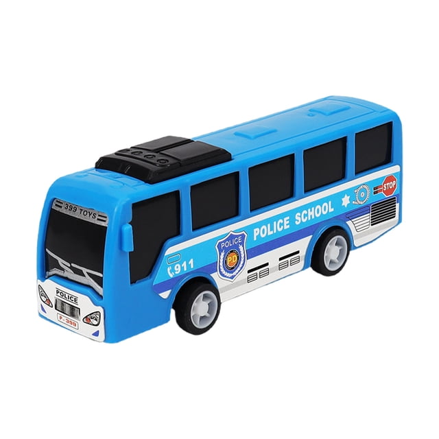 RRJ Pull BackToyBus, Realistic Die-Cast Vehicle, Friction Powered Car, Durable Plastic Construction, EducationalToyfor Little One,KidsGift for Birthday Party, Indoor Playtime Activity