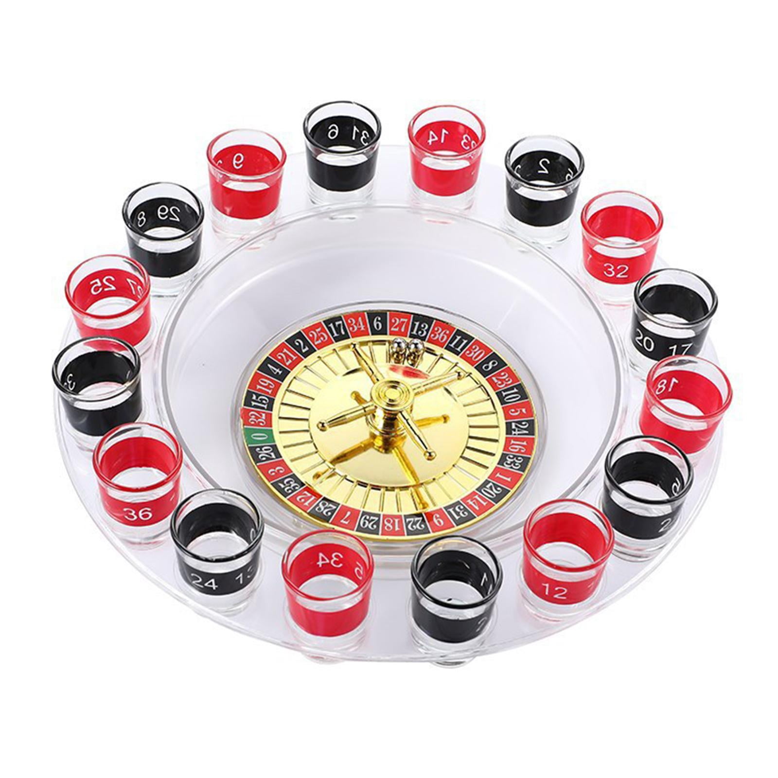 TISHITA Shot Roulette Drinking Game Wheel Adult 16 Cups for Gathering Birthday Party